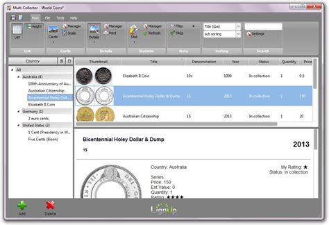Lignup Coin Collecting Software