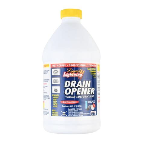 Liquid Lightning Virgin Sulfuric Acid Drain Opener 64oz