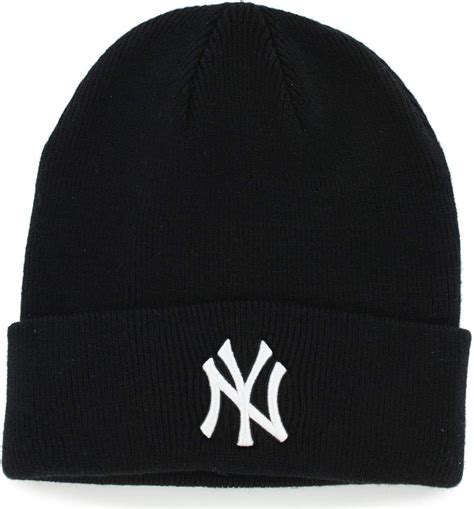 47 New York Yankees Black Beanie Hat Mlb Ny Cuffed