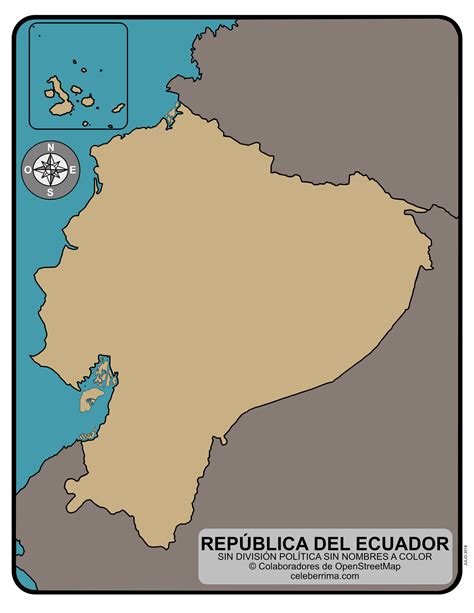 Mapa De Ecuador Con Nombres De Provincias Y Capitales Para Colorear