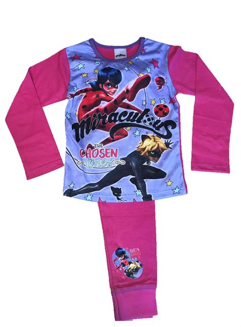 Girls Miraculous Ladybug Pajama Set Pjs Sleepwear Ebay