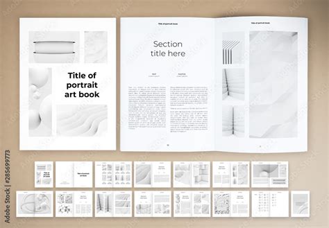 Black And White Book Layout Template Stock Adobe Stock