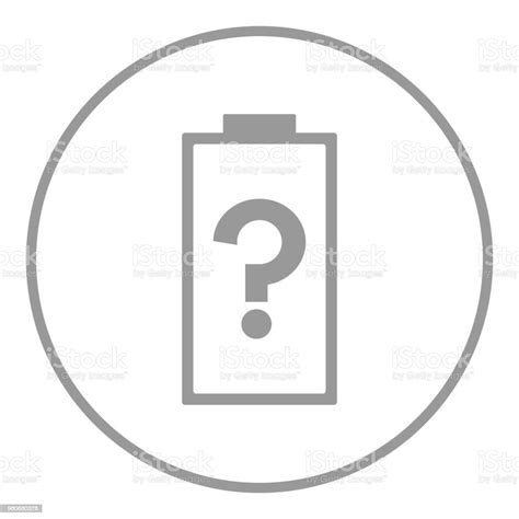 Battery With Question Mark Battery Problem Icon Vector Stock