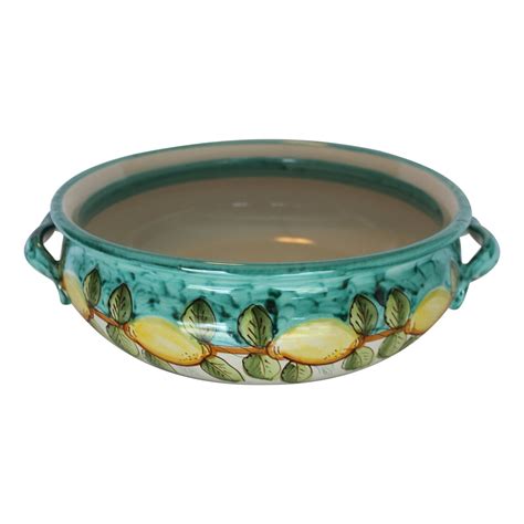 Italian Ceramic Salad Bowl Decorative Bowl Lemon Made In Etsy