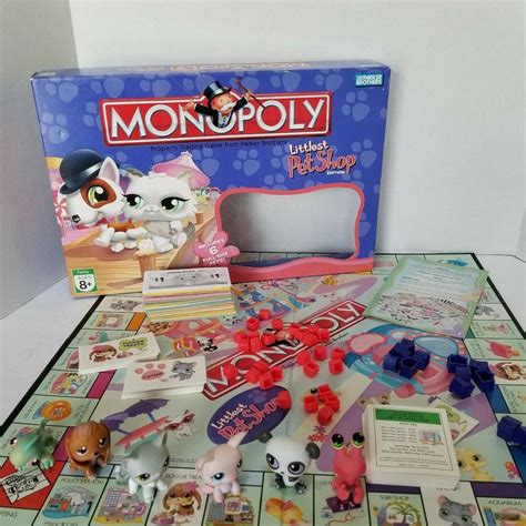 Monopoly Littlest Pet Shop Edition Parker Brothers 2007 Complete With 6