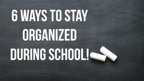 6 Ways To Stay Organized During Back To School 2017 Youtube