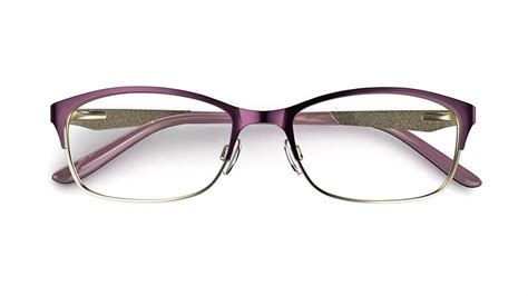 Specsavers Women S Glasses Margit Purple Oval Metal Stainless Steel Frame 369 Specsavers