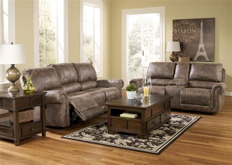 Oberson Gunsmoke Reclining Living Room Set From Ashley 74100