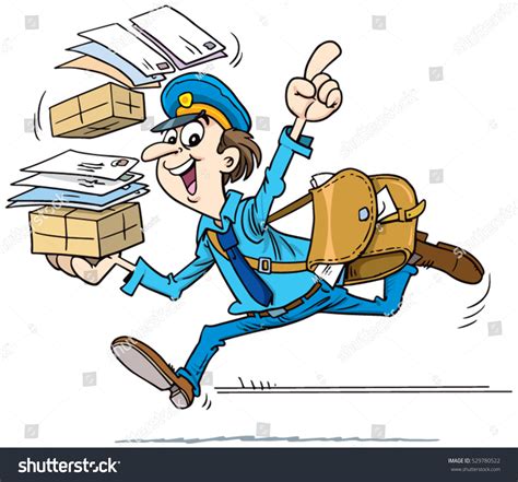 Postman Delivering Mail Stock Vector Thinkstock E93
