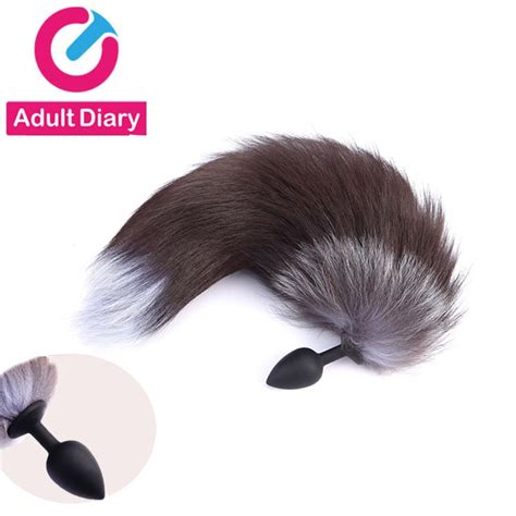 Adult Diary Silicone Anal Plug Fox Tail Butt Plug Sex Toys For Woman