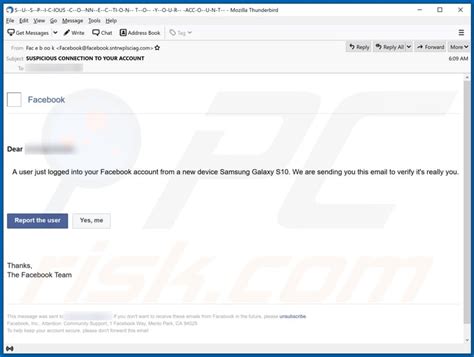 Phishing Examples Facebook