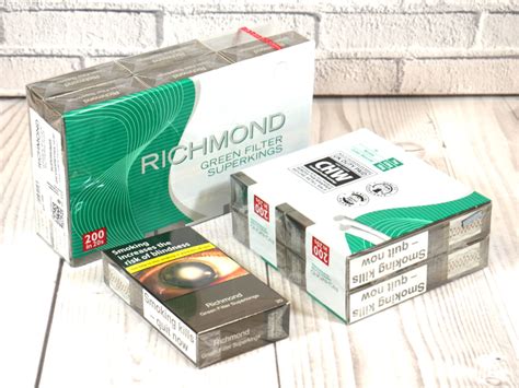 Richmond Green Filter Superkings 10 Packs Of 20 Cigarettes 200