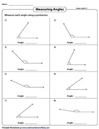 Measuring Angles Using Protractor