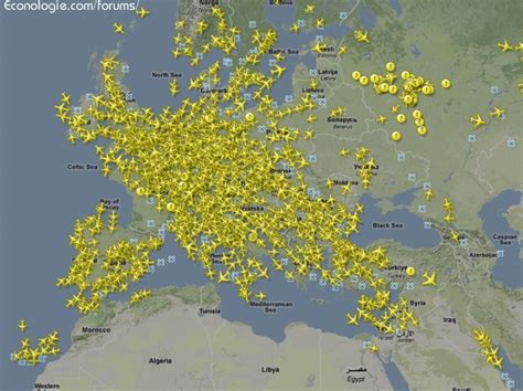Carte Radar En Temps Réel Du Trafic Aérien