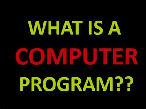 What is a sl01 file? Programming Concepts : What Is A Computer Program? - YouTube