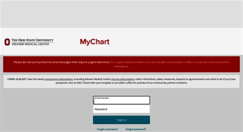 Mychart Application Error Page