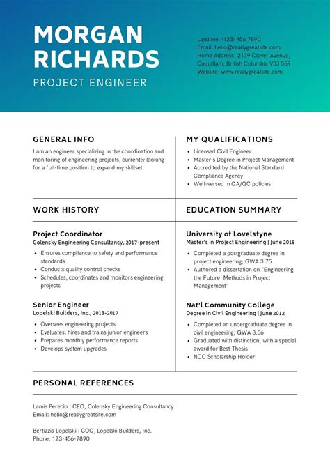 Canva Resume Template Clean Resume Template And Cv Design Etsy