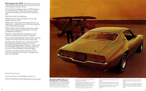 1973 Chev Camaro Brochure