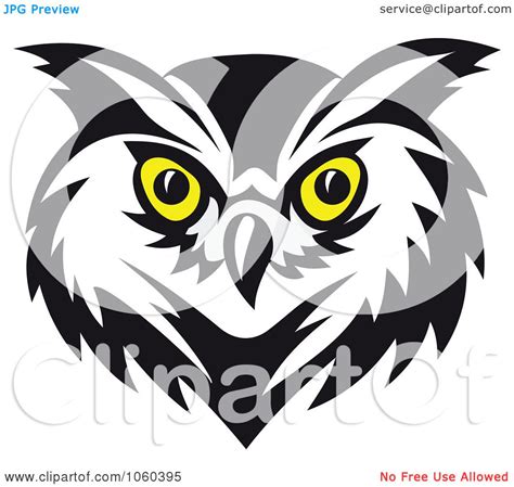 Royalty Free Vector Clip Art Illustration Of An Owl Face