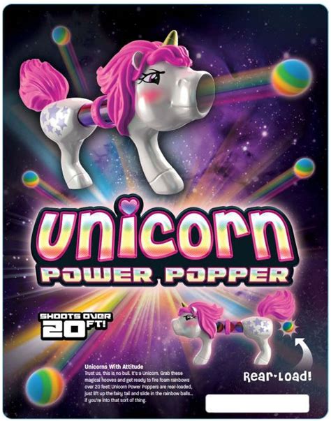 Power Popper Unicorn Squeeze Toy Shoots Over 20 Feet 605168540629 Ebay