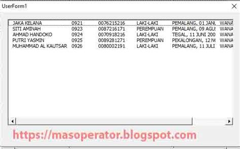 Cara Menampilkan Data Di Listbox Userform Excel Aplikasi Excelku Ke