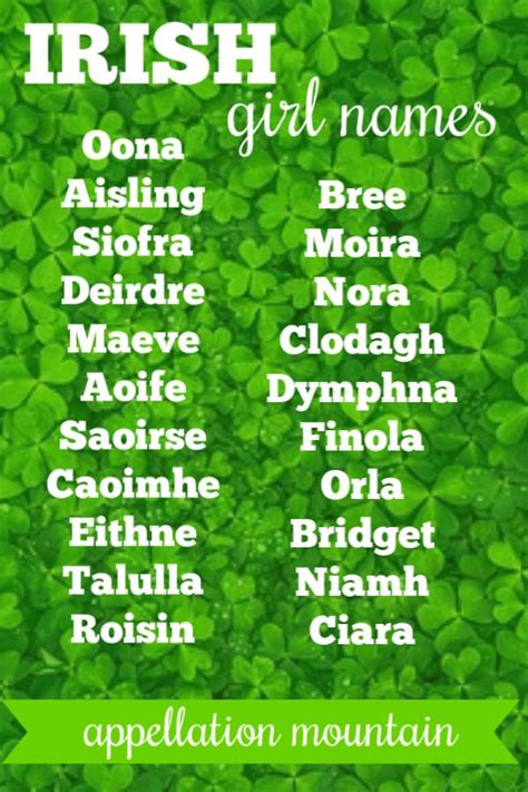 Irish Baby Names The Ultimate List Of Lists Appellation Mountain