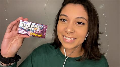 ASMR Gum Chewing Whispers Mouth Sounds YouTube
