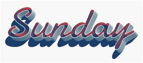 Sunday 3d Name Logo Png Sunday 3d Transparent Png Kindpng