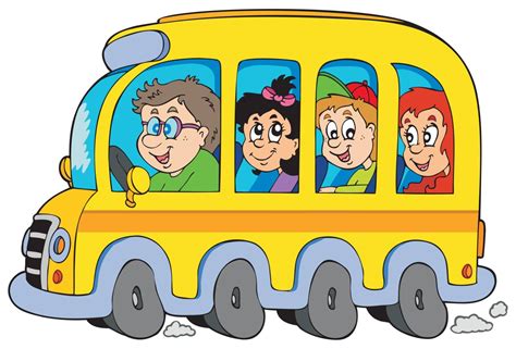 Cartoon School Bus With Kids Stock Image Vectorgrove Royalty Free
