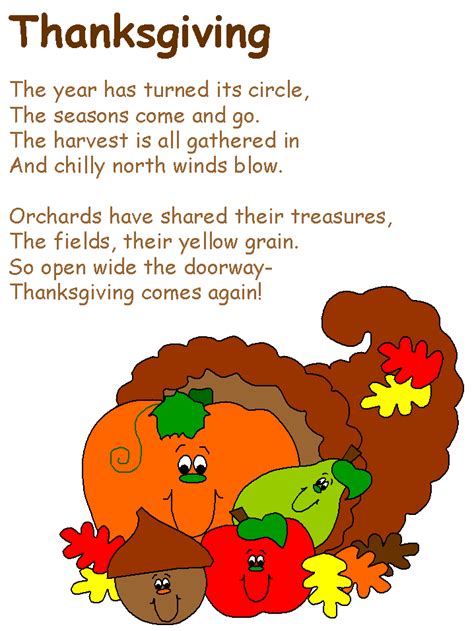 Here are five great romantic poems to inspir. Thanksgiving | Thanksgiving poems, Poetry for kids ...