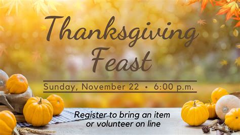 Thanksgiving Feast — Metro North Church Goose Creek Sc
