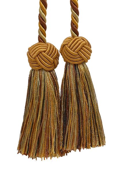 Double Tassel Brown And Gold Chair Tie Double Tassel Tassel Tie Wit Decopro