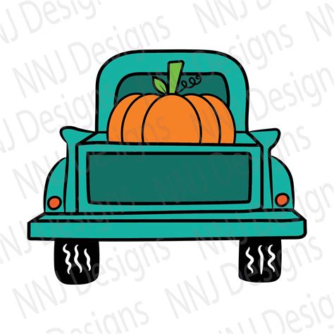 Truck With Pumpkins Svg Pumpkin Truck Svg Fall Truck Svg Etsy