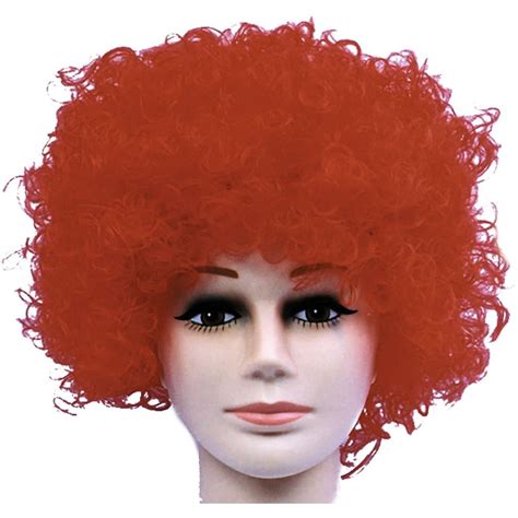 Curly Clown Red Budget Wig For Adults Scostumes
