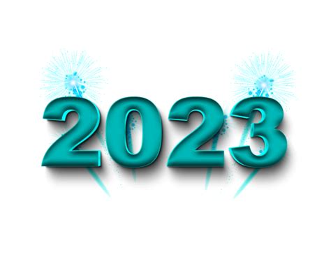 2023 New Year Blue Fireworks Png Image Citypng