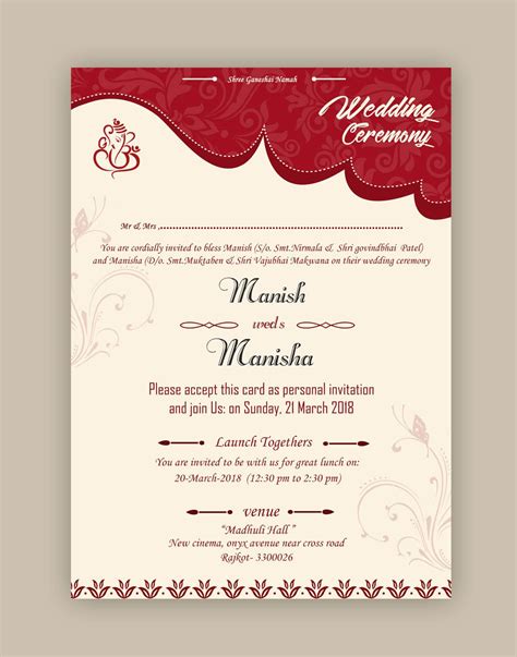 700+ vectors, stock photos & psd files. free wedding card psd templates | Wedding card design ...