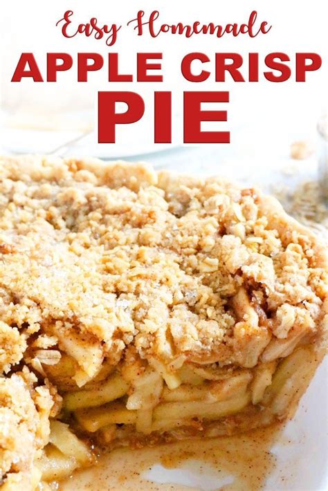 Easy Homemade Apple Pie With A Crumble Topping Stacked With Layers Of Perfectly Cooked