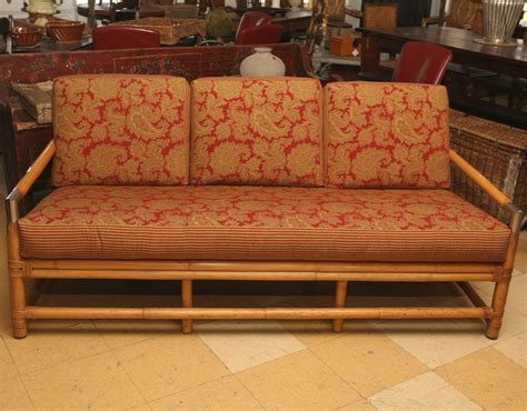 Mid Century Ficks Reed Bamboo Sofa And Table At 1stdibs