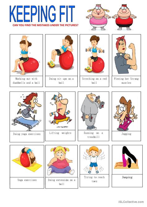 Keeping Fit English Esl Worksheets Pdf And Doc
