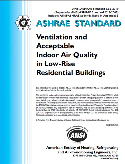 One Of The Most Important Documents In My Library Ansiashrae Standard