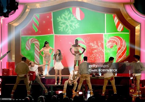 Singer Ariana Grande Performs At The Taping Of A Very Grammy News
