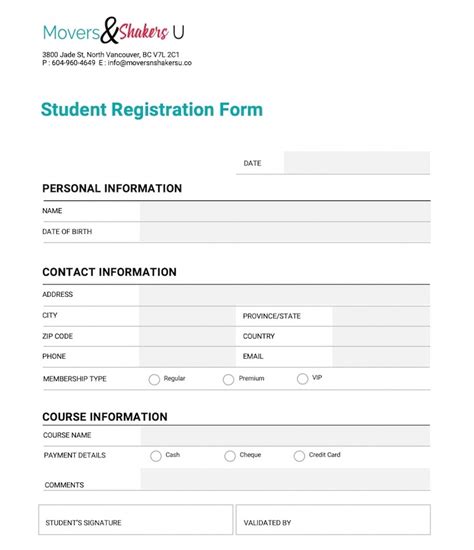 How To Customize A Registration Form Template Using Microsoft Word
