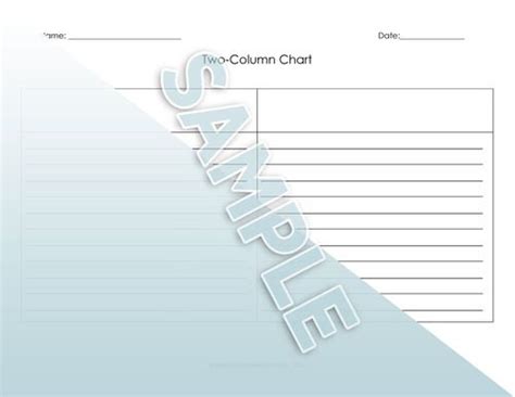 Graphic Organizer 2 Column Chart Projects Activities Pinterest