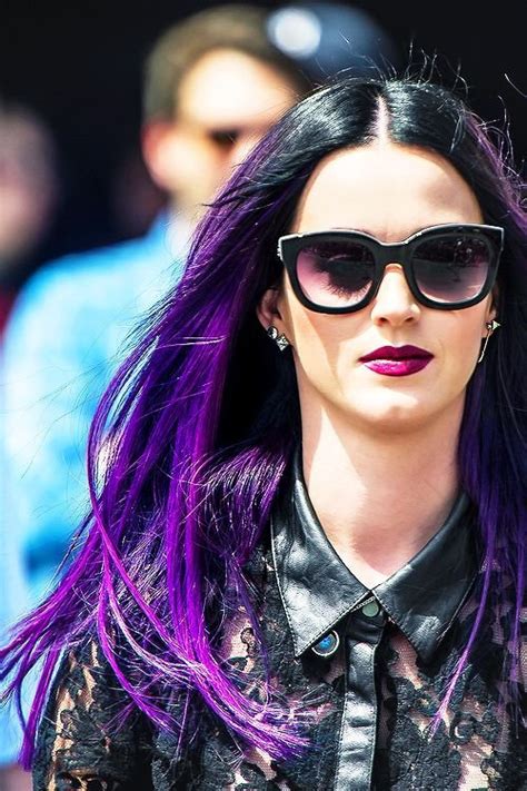 Long With Black Roots And Purple Ends 23 Katy Perry Hair Styles