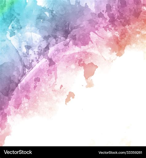 Rainbow Coloured Watercolour Texture Background Vector Image