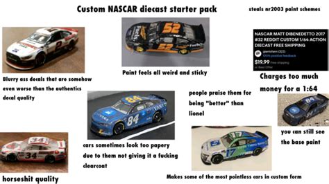Custom Nascar Diecast Starter Pack Rstarterpacks Starter Packs