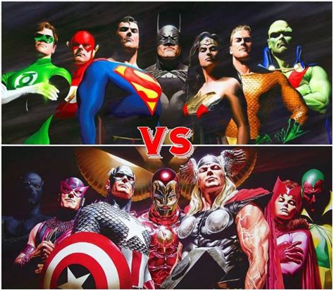 Avengers Vs Justice League Epic Ross Art Marvel Comics Superheroes