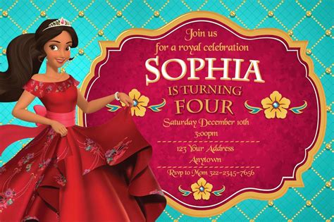 Elena Of Avalor Birthday Party Invitations Personalized You Print