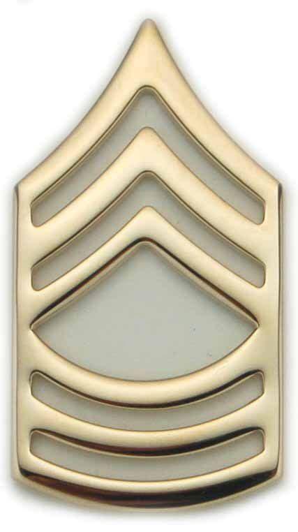 Army Master Sergeant E 8 Pin On Rank Pair Army Brass Pin