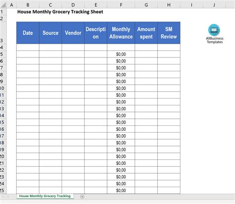 Sample Excel Tracking Sheet